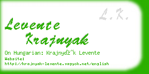 levente krajnyak business card